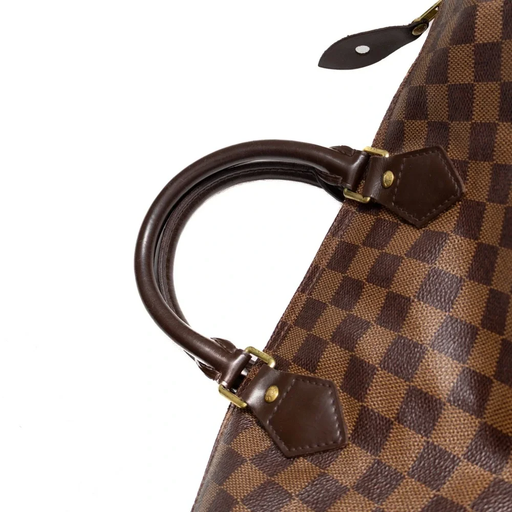 Louis Vuitton Speedy 30 Damier Ebene‎ Brown Handbag Boston Bag 2014 Made in USA